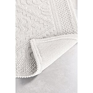 | Violeta 2'li Banyo Paspas Seti | Kaymaz Taban %100 Pamuk | 60x100 - 50x60 Cm 1000 Beyaz