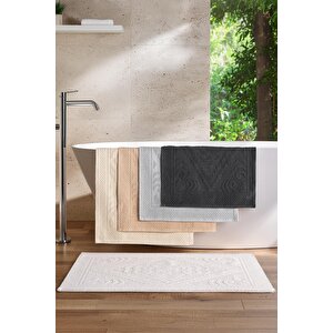 Soley | Violeta 2'li Banyo Paspas Seti | Kaymaz Taban %100 Pamuk | 60x100 - 50x60 Cm