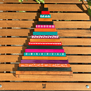 Leftover Ahşap El Yapımı Yılbaşı Ağacı 54cm