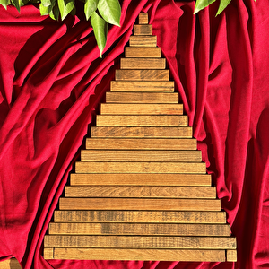 Leftover - Ahşap El Yapımı Yılbaşı Ağacı 54cm Kahverengi