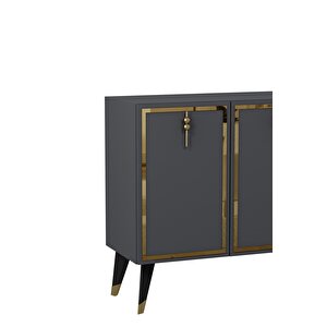 8219-32ct Kb150 Konsol,tv Üni̇tesi̇ ANTRASİT-ALTIN