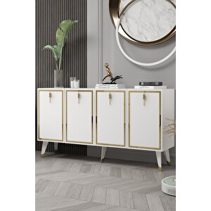 8219-32ct Kb150 Konsol,tv Üni̇tesi̇ BEYAZ-ALTIN Beyaz-Altın