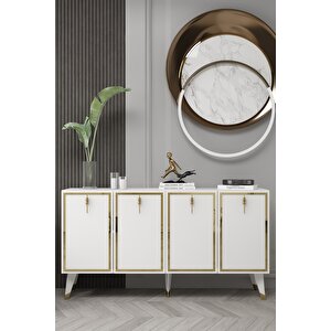 8219-32ct Kb150 Konsol,tv Üni̇tesi̇ BEYAZ-ALTIN Beyaz-Altın