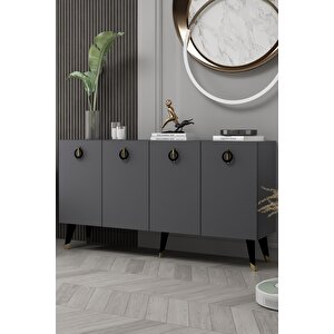 8216-32ct Kb150 Konsol,tv Üni̇tesi̇ ANTRASİT-ALTIN-SİYAH Antrasit - Siyah