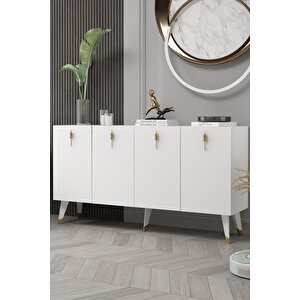 8218-32ct Kb150 Konsol,tv Üni̇tesi̇ BEYAZ-ALTIN Beyaz-Altın