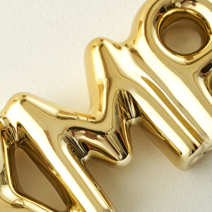 Xmas Yılbaşı Dekoratif Obje Gold (18x2x6 cm)