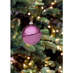Yılbaşı Topu Parlak Pembe 8cm
