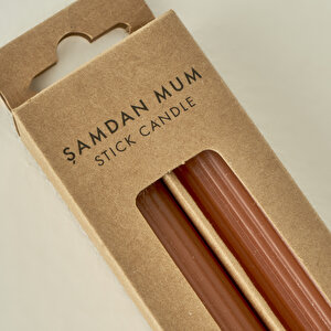 Noir Şamdan Mum 2'li Turuncu (25x2 Cm) Turuncu