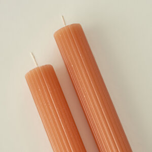 Noir Şamdan Mum 2'li Turuncu (25x2 Cm) Turuncu