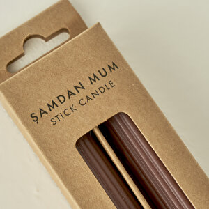 Noir Şamdan Mum 2'li Vizon (25x2 Cm) Vizon