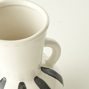 Liora Vazo Siyah-beyaz (12x12x18 Cm) Siyah-beyaz