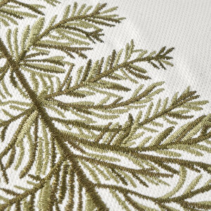 New Year Yılbaşı Nakışlı Kırlent Kılıfı Beyaz (43x43 cm)