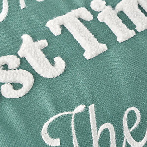 New Year Yılbaşı Kırlent Kılıfı Yeşil (35x50 cm)