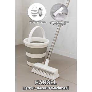 Temi̇zli̇k Seti̇ Kovali Banyo-balkon Katlanir Kova 13lt