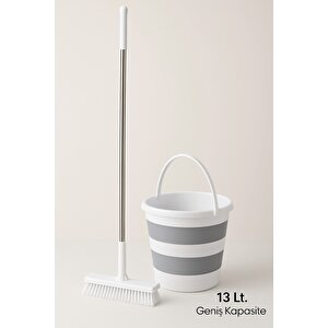 Temi̇zli̇k Seti̇ Kovali Banyo-balkon Katlanir Kova 13lt