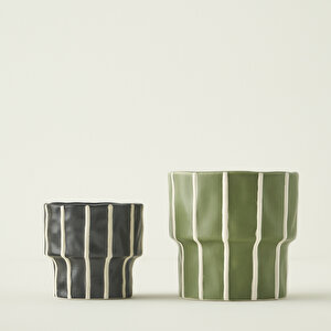 Ruvia Saksı Yeşil (13x13x13 Cm) Yeşil