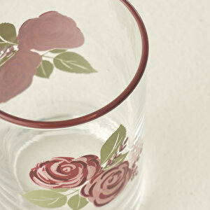 Rose 6'lı Kahve Yanı Su Bardağı (100 Cc) Çok Renkli