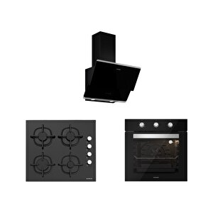 Bo6503b01 - Cs5343b01 - 3490 Oslo 60 Siyah Ankastre Set