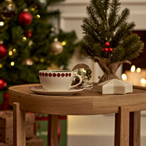 New Year Yılbaşı 2'li Porselen Çay Fincanı Seti (270 cc)