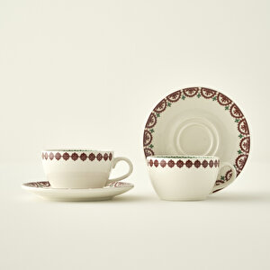 New Year Yılbaşı 2'li Porselen Çay Fincanı Seti (270 cc)