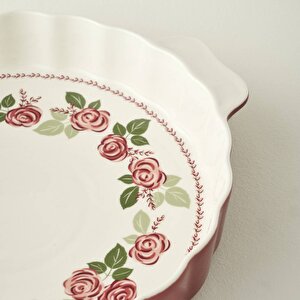 Rose Porselen Fırın Kabı Pembe (33x29x6 Cm) Pembe