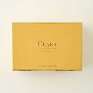 Clara 6'lı Kahve Fincanı Seti Hardal (90 Cc)