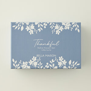 Thankful 6'lı Kahve Fincanı Seti Mavi (90 Cc)