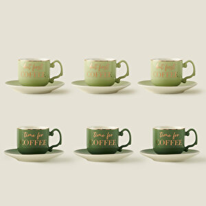 Bianca Porselen 6'lı Kahve Fincanı Seti (90 Cc)