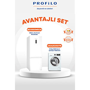 2'li Buzdolabı (bd3055wecn) + Çamaşır Makinesi (cga25202tr) Avantajlı Set