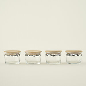 Buongiorno 4'lü Kahvaltılık Seti Siyah (220 Cc) Siyah