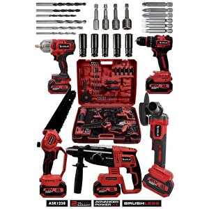 21v 5'li Set Kırıcı Delici Hilti - Taşlama - Testere - Akülü Vidalama - Somun Sıkma Sökme