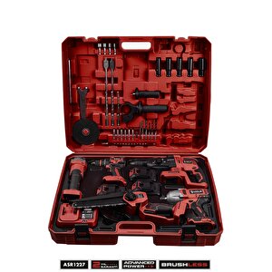 21v 5'li Set Kırıcı Delici Hilti - Taşlama - Testere - Akülü Vidalama - Somun Sıkma Sökme