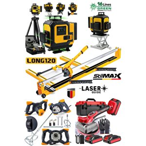 Seramik Süper4 Serisi 120mm Seramik Fayans Kesme-boya Harç Karıştırıcı-akülü Vantuz Tokma-16 Lazer