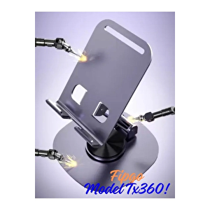 Model Tx360 Masa Üstü Tablet Ve Telefon Tutucu Stand 360 Derece Döndürülebilir