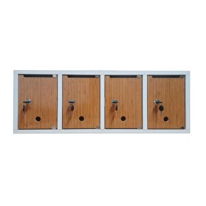 Posta Kutusu 4'lü Beyaz-bambu Renk