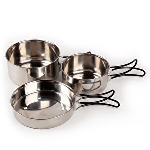 Evercamp 2-3 Kişilik Çelik Tencere Seti