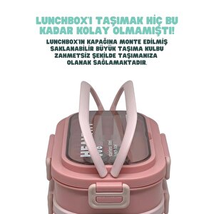 Vagonlife Bento Lunchbox 1330 Ml – 2 Katlı, 3 Bölmeli, Paslanmaz Çelik Sefer Tası Yemek Kabı, Sızdır