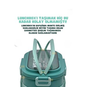 Vagonlife Bento Lunchbox 1330ml – 2 Katlı, 3 Bölmeli, Paslanmaz Çelik Sefer Tası Yemek Kabı, Sızdırm