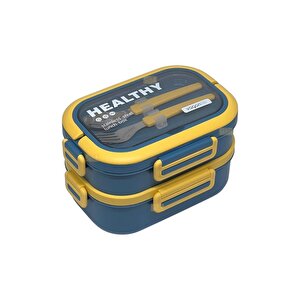 İçi Çelik 2 Katlı Saklama Kabı 1330 Ml Vgn6715