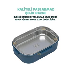 İçi Çelik 2 Katlı Saklama Kabı 1330 Ml Vgn6715