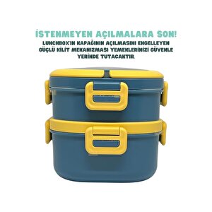 Vagonlife İçi Çelik 2 Katlı Saklama Kabı 1330 Ml Vgn6715