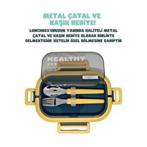 Vagonlife İçi Çelik 2 Katlı Saklama Kabı 1330 Ml Vgn6715