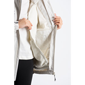 Ecrou Kadın Cep Ve Baskı Detaylı Kaban A25589