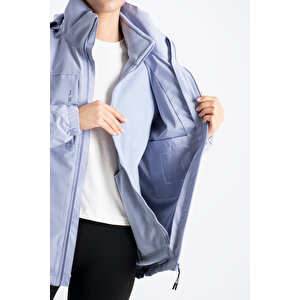 Kadın Cep Ve Baskı Detaylı Kaban A25589