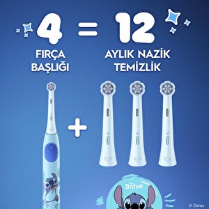 Oral-b Io Çocuk 6+ Stitch Diş Fırçası Yedek Başlığı 4 Adet