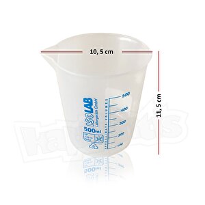 Isolab 500ml Ölçü Kabı Beher Mavi Skala
