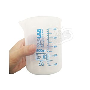 Isolab 500ml Ölçü Kabı Beher Mavi Skala