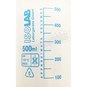 Isolab 500ml Ölçü Kabı Beher Mavi Skala
