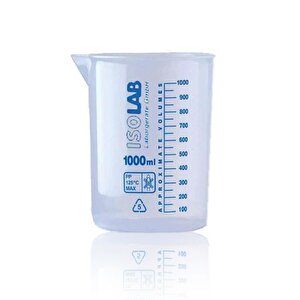 Isolab 1000ml Ölçü Kabı Beher Mavi Skala