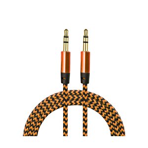Aux Stereo 3.5mm Data Ses Örgü Kablo Bakır